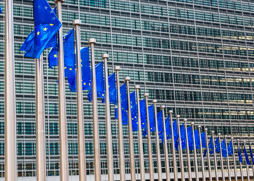 European Union flags